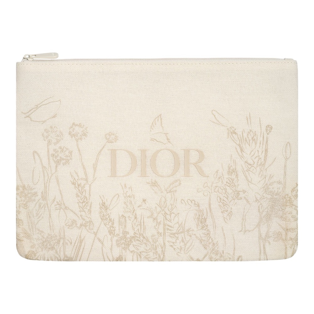 Dior white makeup clutch